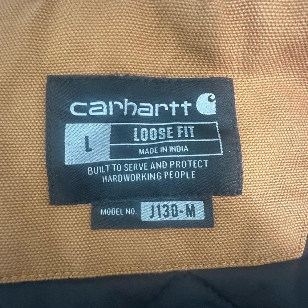 Carhartt J130 Sandstone Duck Active Jacket (Loose Fit, Size L) Rarely Warn - Picture 3 of 3
